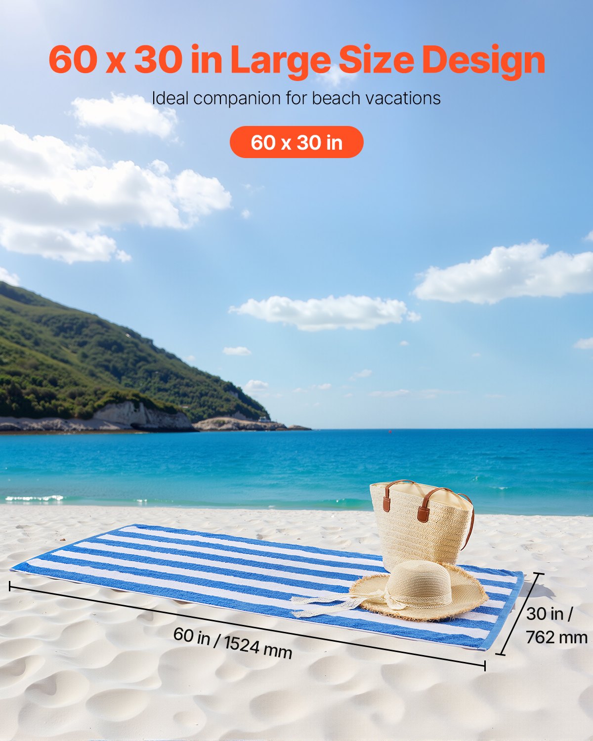 Beach Towel | Large Pool Towel 30 X 60 In, 4 Pack