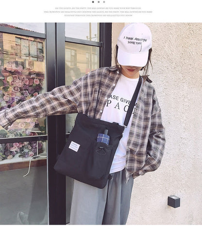Canvas Backpack | Black, White, Yellow, Pink
