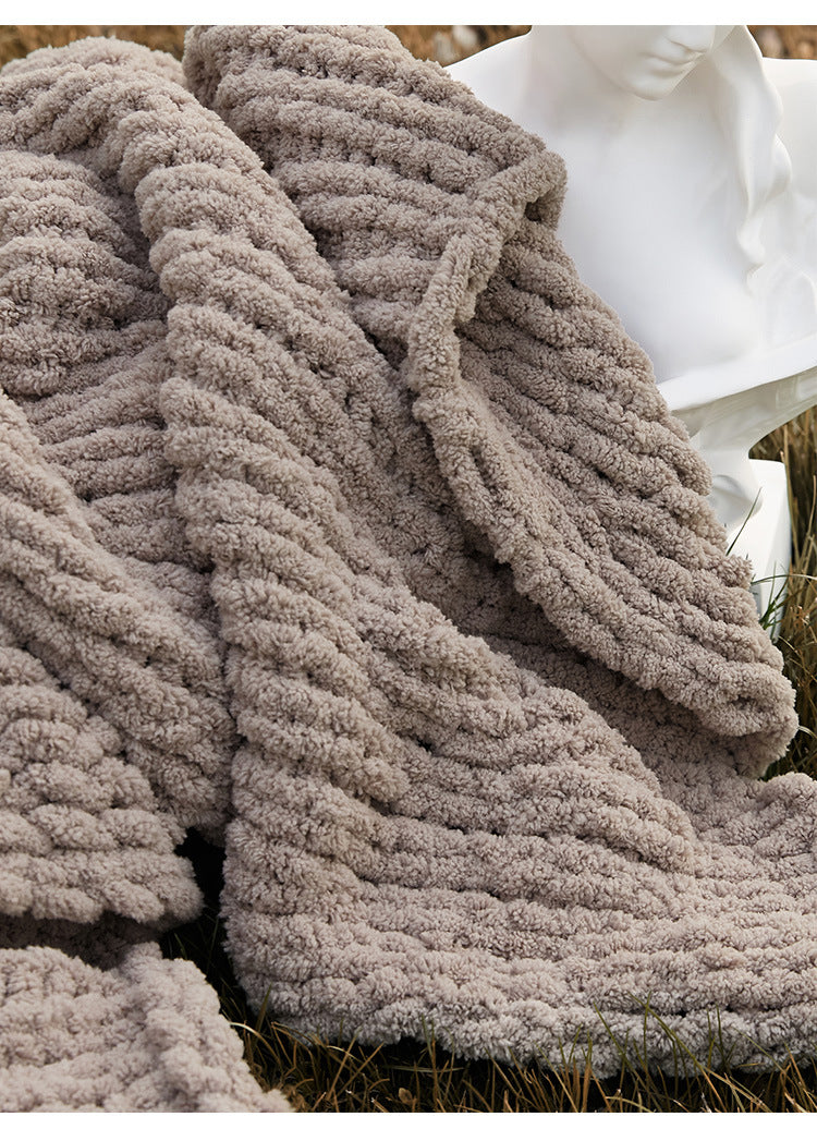 Cozy Knitted Blanket | Solid Color, Nordic Style