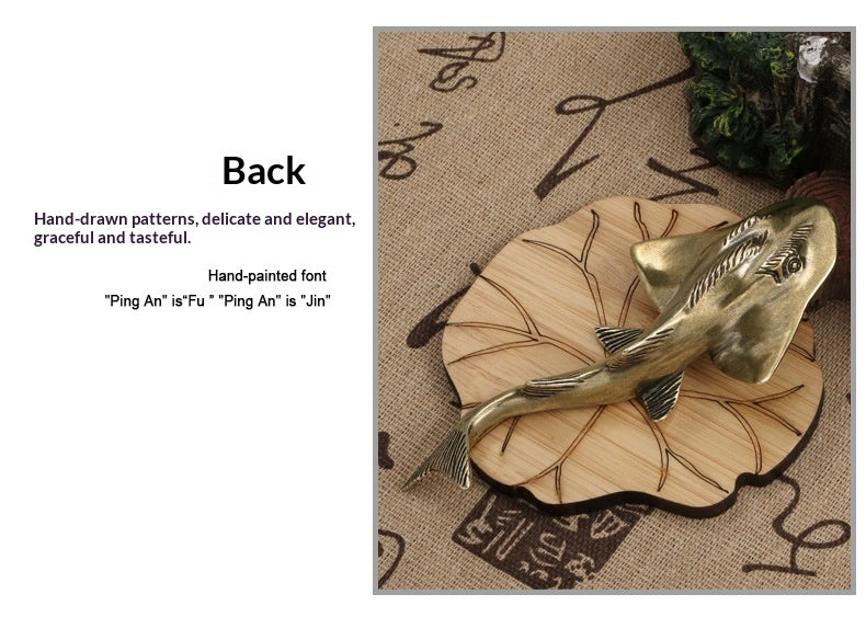 Copper Ornament | Handmade Antique-Style Stingray Figurine