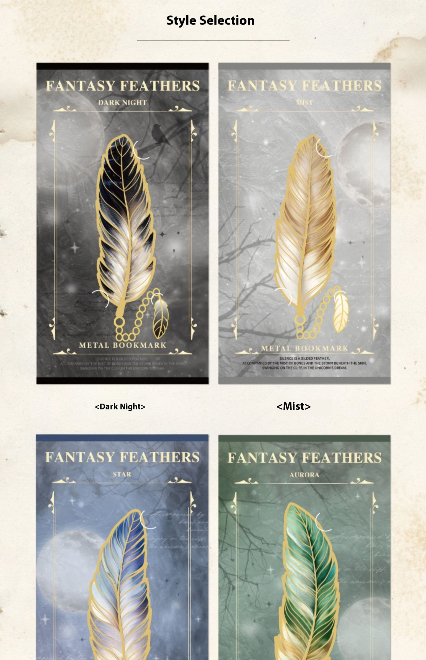 Classical Chinese Style Cultural And Creative Feather Bookmark