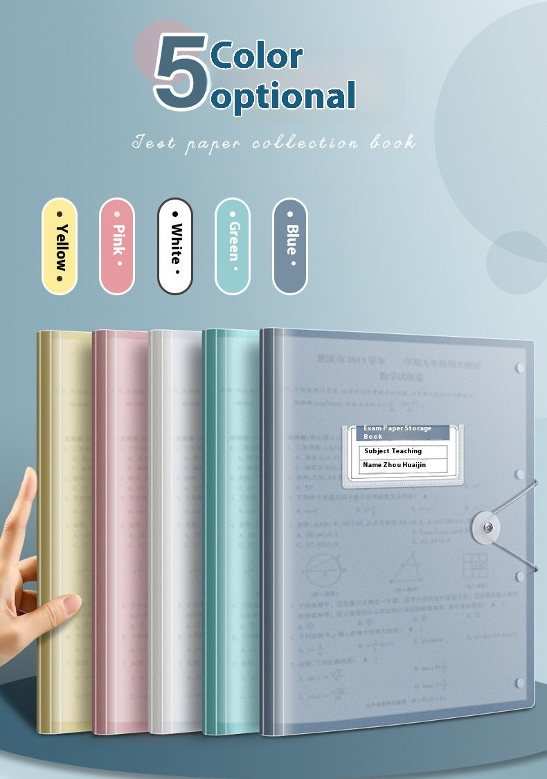 Aurora Pro A3 Test Paper Storage Bag Large Capacity Multi Layer Folder Translucent Color Variants