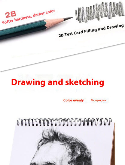Green Rod Pencil 2B Sketch HB Painting Student Stationery