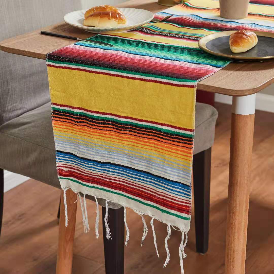 Cotton Tablecloth | Flag Woven, Rectangle, American Country