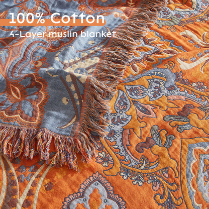 Cotton Blanket | Bohemian-style, Gauze, 150*200 cm