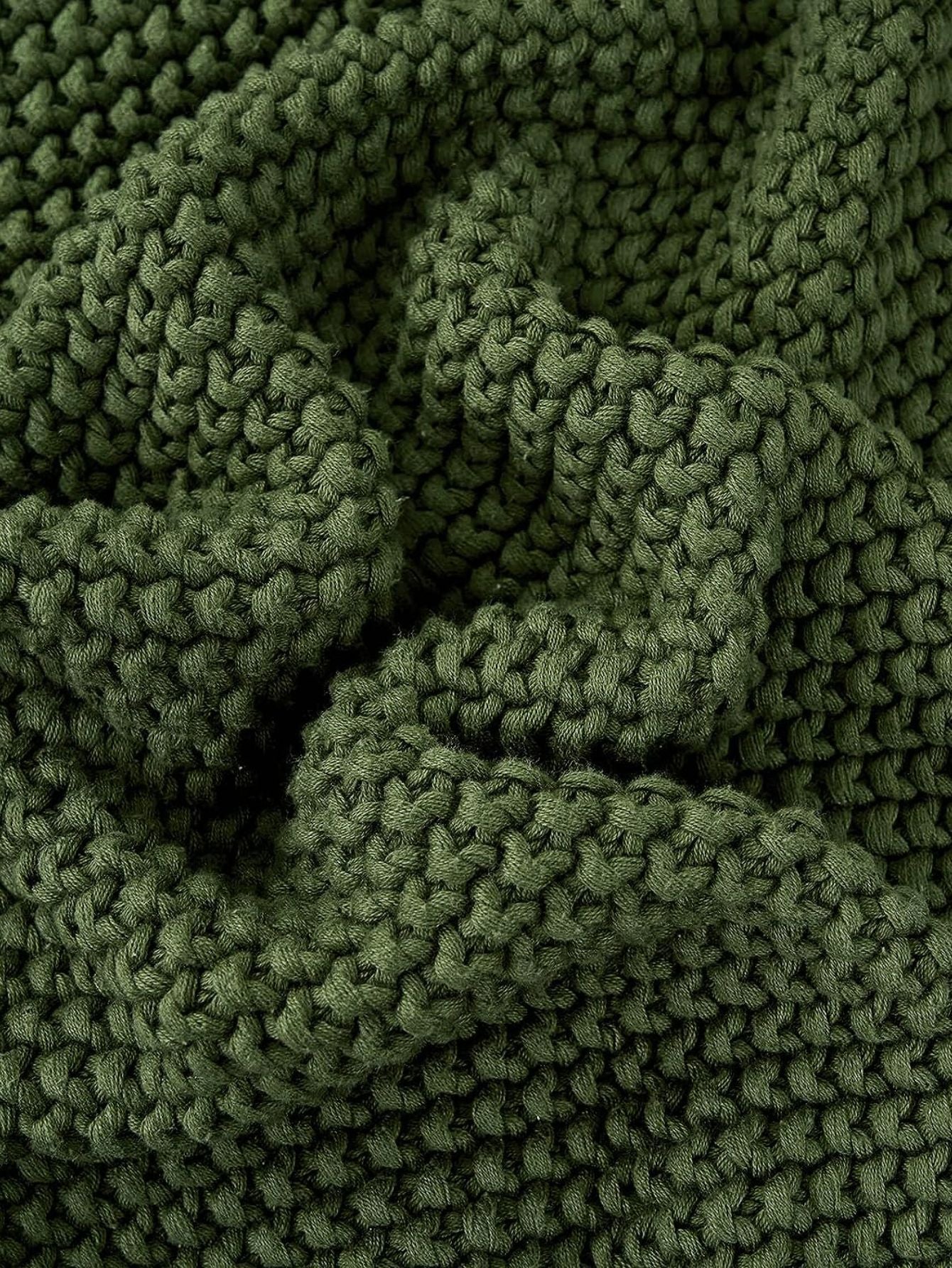 Acrylic Knitted Blanket | Geometric Pattern, 130X160CM