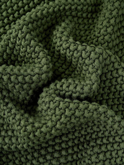 Acrylic Knitted Blanket | Geometric Pattern, 130X160CM